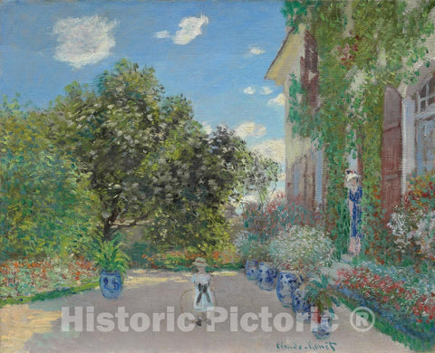 Art Print : The Artists House at Argenteuil, Claude Monet, c 1873, Vintage Wall Decor :