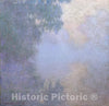 Art Print : Branch of the Seine near Giverny (Mist), from the series "Mornings on the Seine", Claude Monet, c 1897, Vintage Wall Decor :