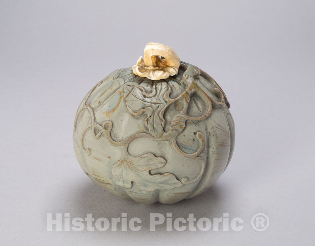 Art Print : Melon-Shaped Water Pot, c 1700, Vintage Wall Decor :