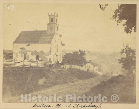 Photo Print : Alexander Gardner - Lutheran Church, Sharpsburgh, Maryland, September 1862 : Vintage Wall Art