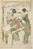 Art Print : No. ten (ju), from the series "Women Engaged in the Sericulture Industry (Joshoku kaiko tewaza-gusa)", Kitagawa Utamaro, c 1799, Vintage Wall Decor :