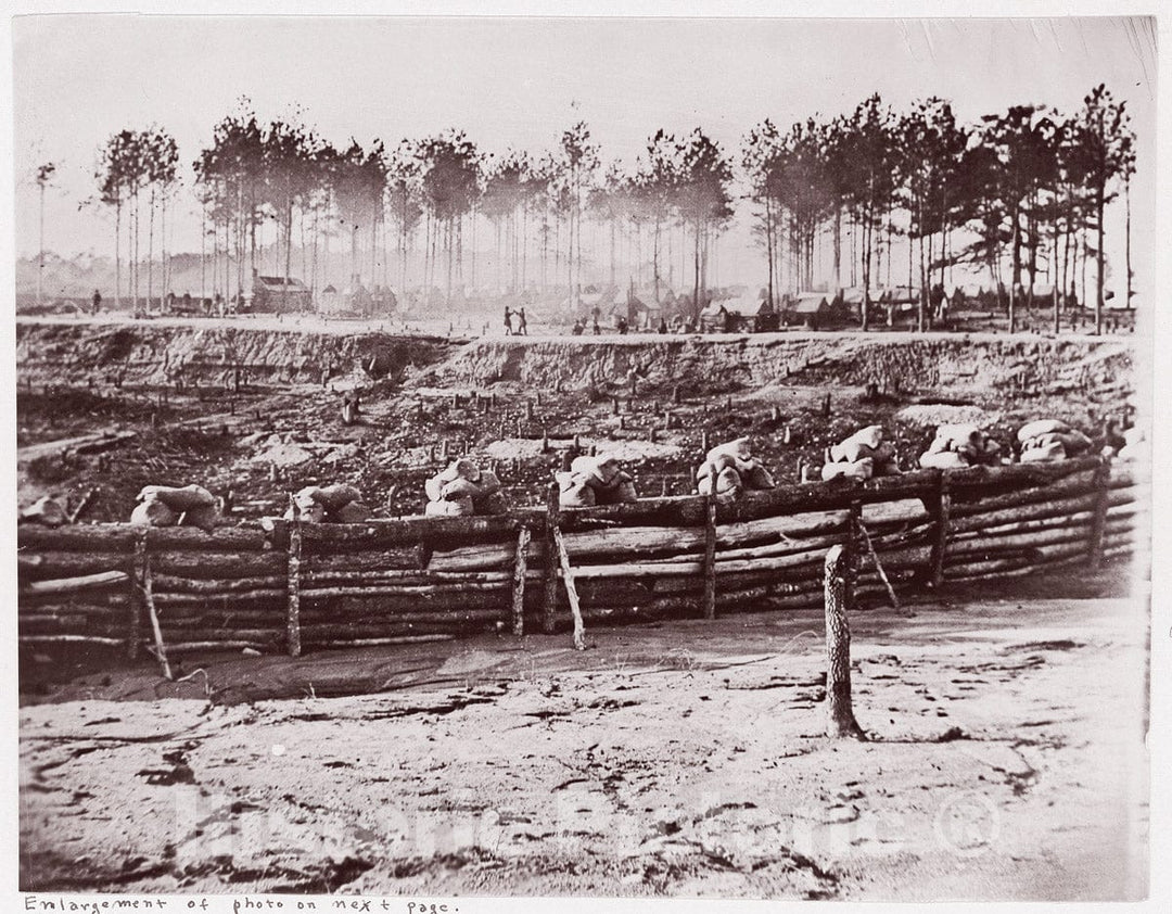 Photo Print : Andrew Joseph Russell - Extreme Left of Bermuda Hundred Lines : Vintage Wall Art
