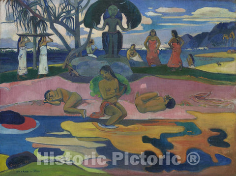 Art Print : Mahana no atua (Day of the God), Paul Gauguin, c 1819, Vintage Wall Decor :