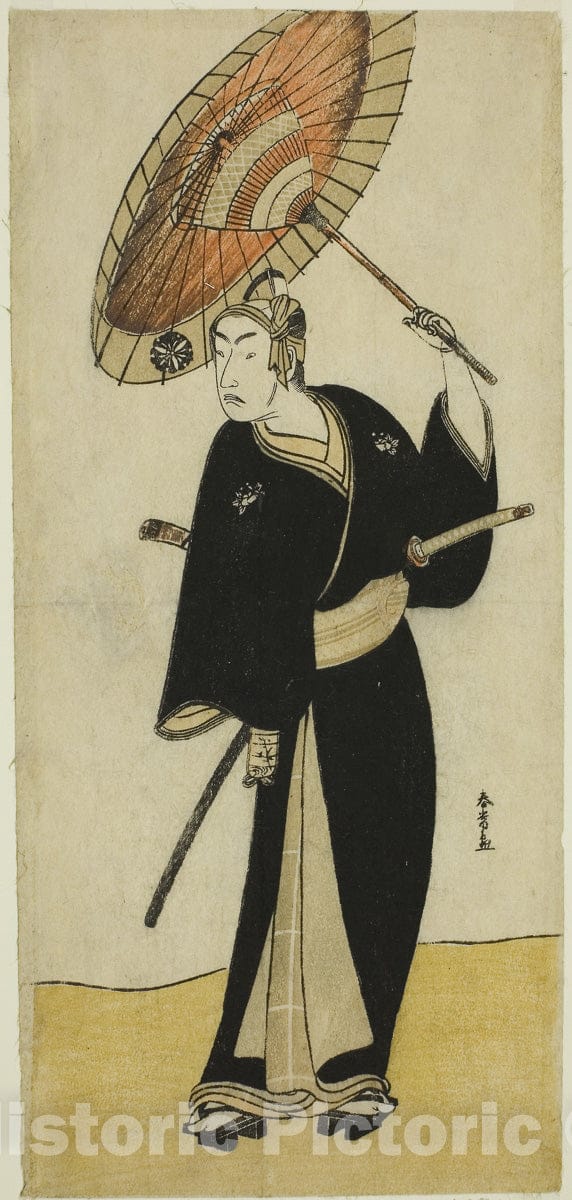 Art Print : Sukeroku Yukari no Edo-zakura v2, Katsukawa ShunjÃ´, c 1782, Vintage Wall Decor :