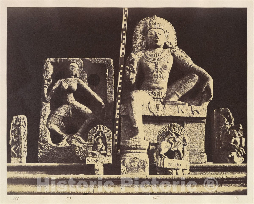 Photo Print : Linnaeus Tripe - Elliot Marbles and Other Sculpture from The Central Museum Madras: Group 26 : Vintage Wall Art