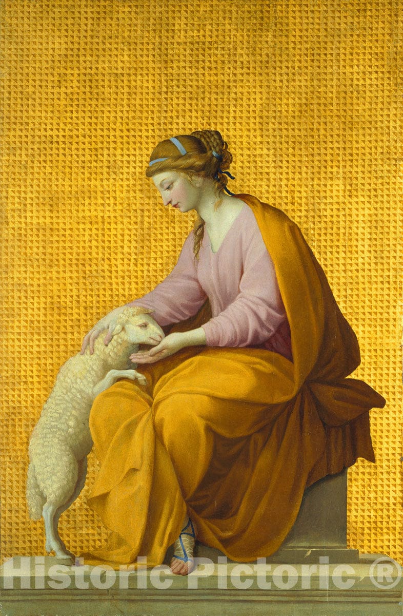 Art Print : Meekness, Eustache Le Sueur, c 1955, Vintage Wall Decor :