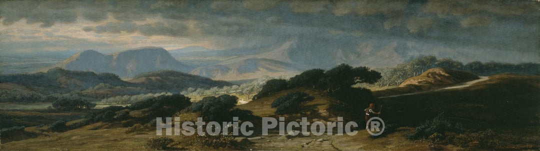 Art Print : Storm in Umbria, Elihu Vedder, 1875, Vintage Wall Decor :