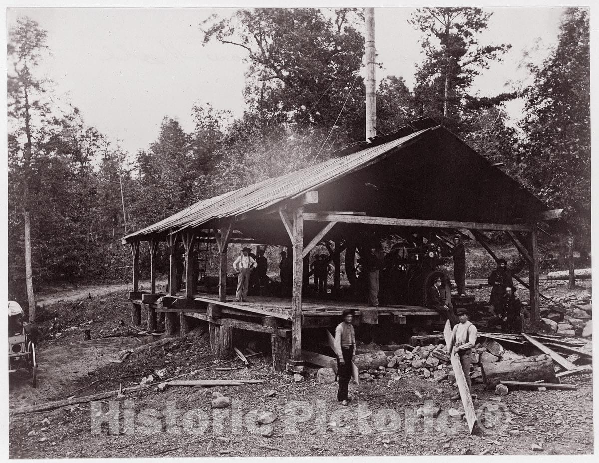 Photo Print : Andrew Joseph Russell - Government Saw Mill (Chattanooga) : Vintage Wall Art