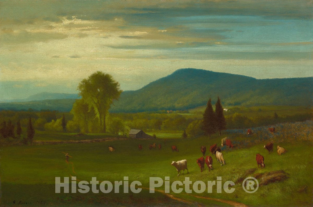 Art Print : Summer in the Catskills, George Inness, 1867, Vintage Wall Decor :