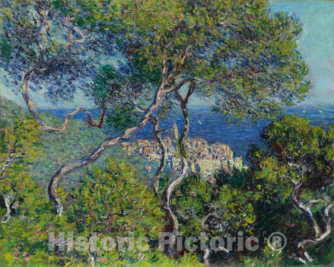 Art Print : Bordighera, Claude Monet, c 1887, Vintage Wall Decor :