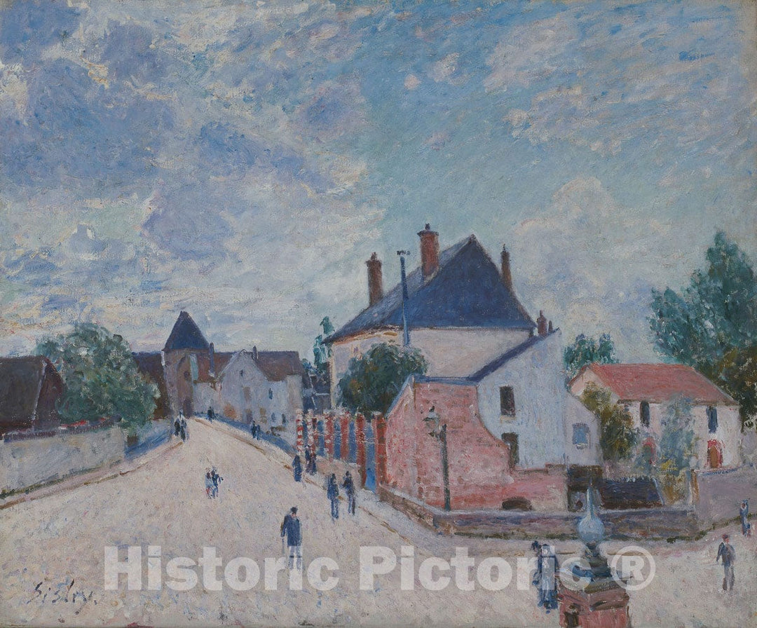 Art Print : Street in Moret, Alfred Sisley, c 1936, Vintage Wall Decor :