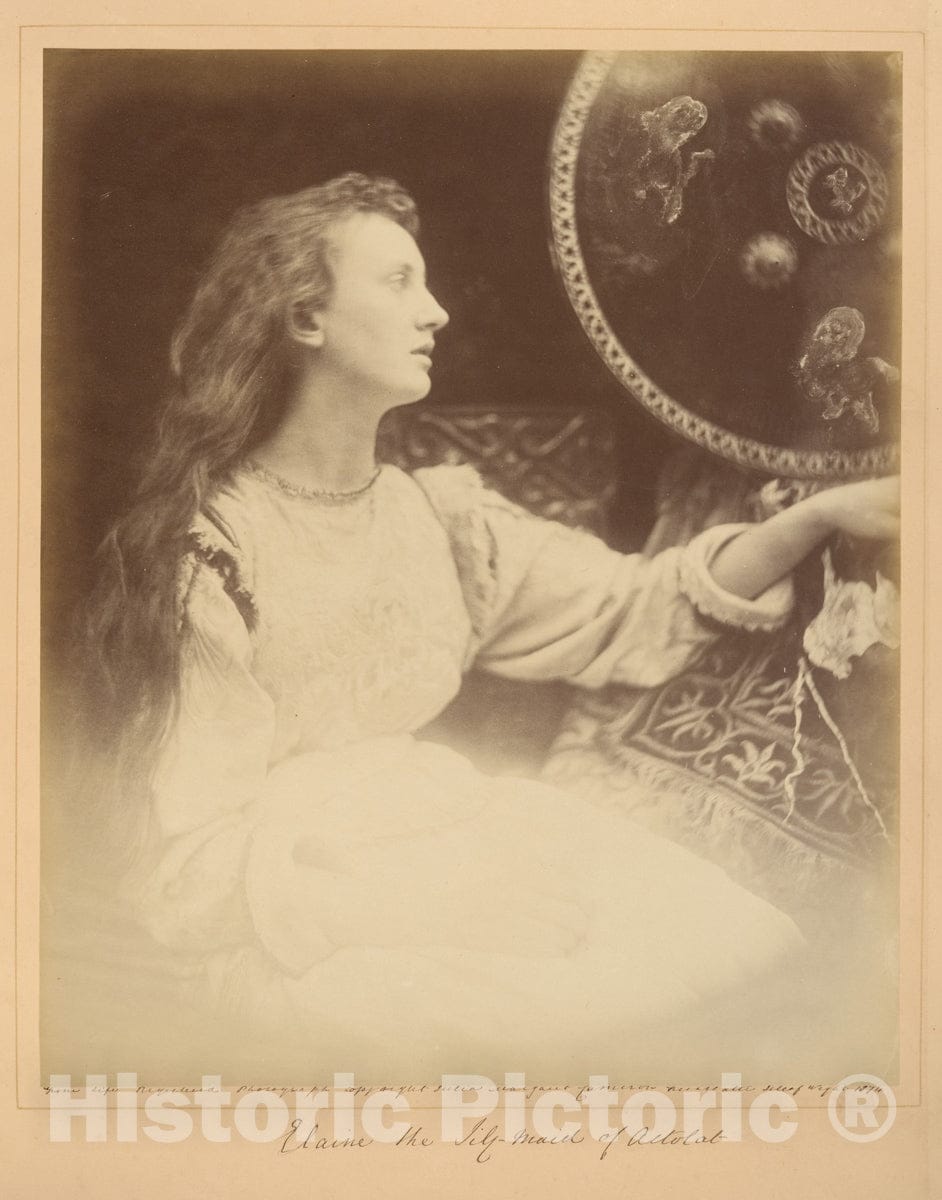 Photo Print : Julia Margaret Cameron - Elaine The Lily - Maid of Astolat : Vintage Wall Art