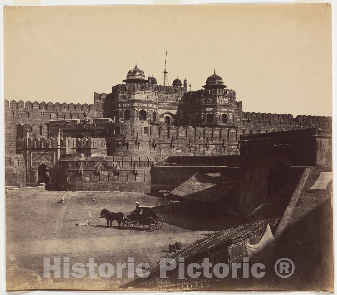 Photo Print : John Murray - Fort Agra, The Delhi Gate : Vintage Wall Art