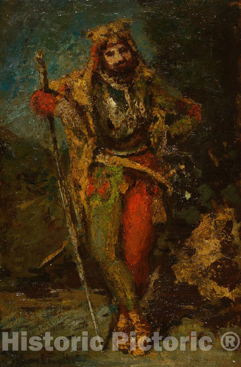 Art Print : Mephisto from the Opera Faust, Adolphe Joseph Thomas Monticelli, c 1613, Vintage Wall Decor :