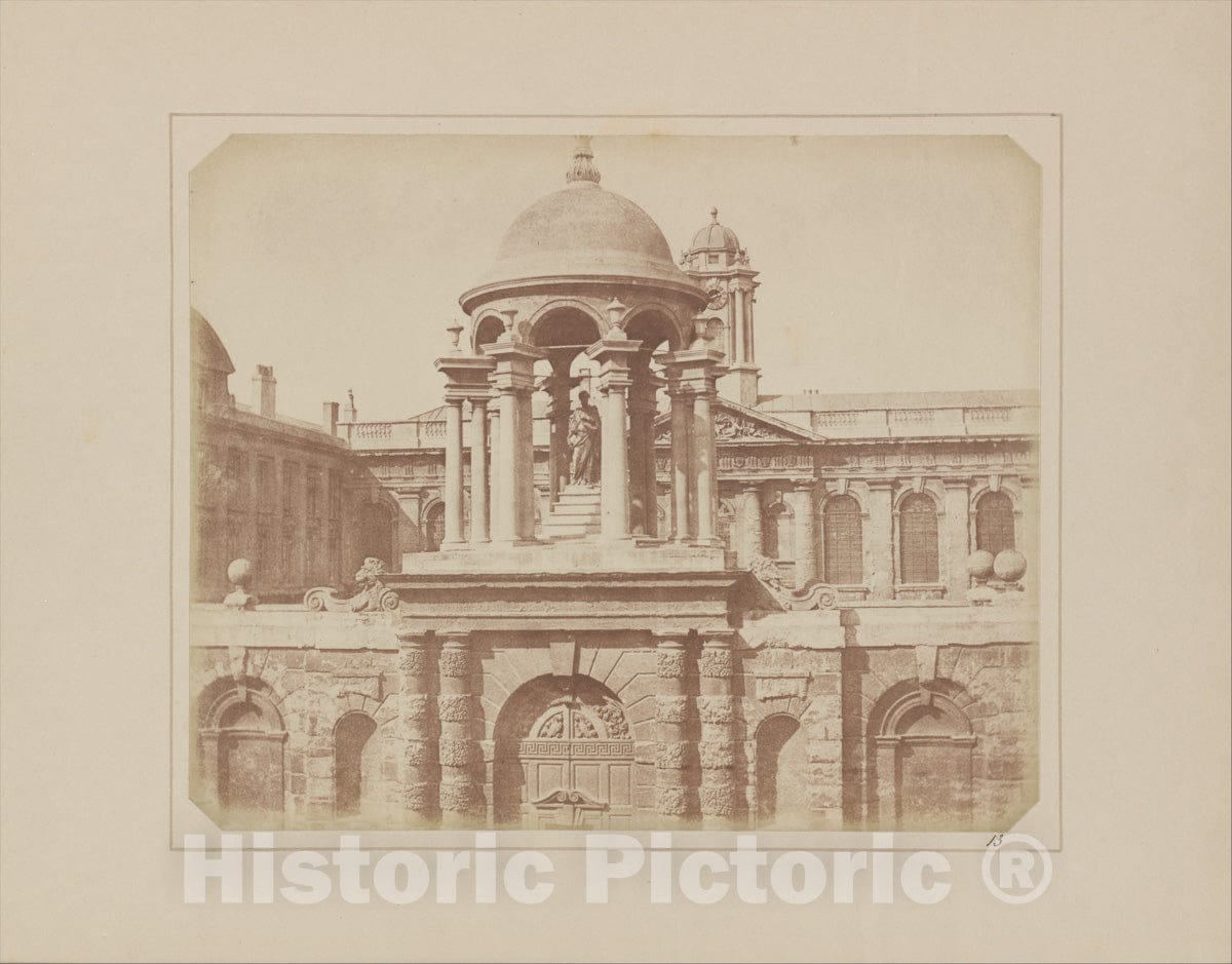 Art Print : William Henry Fox Talbot - Entrance Gateway, Queen's College, Oxford : Vintage Wall Art