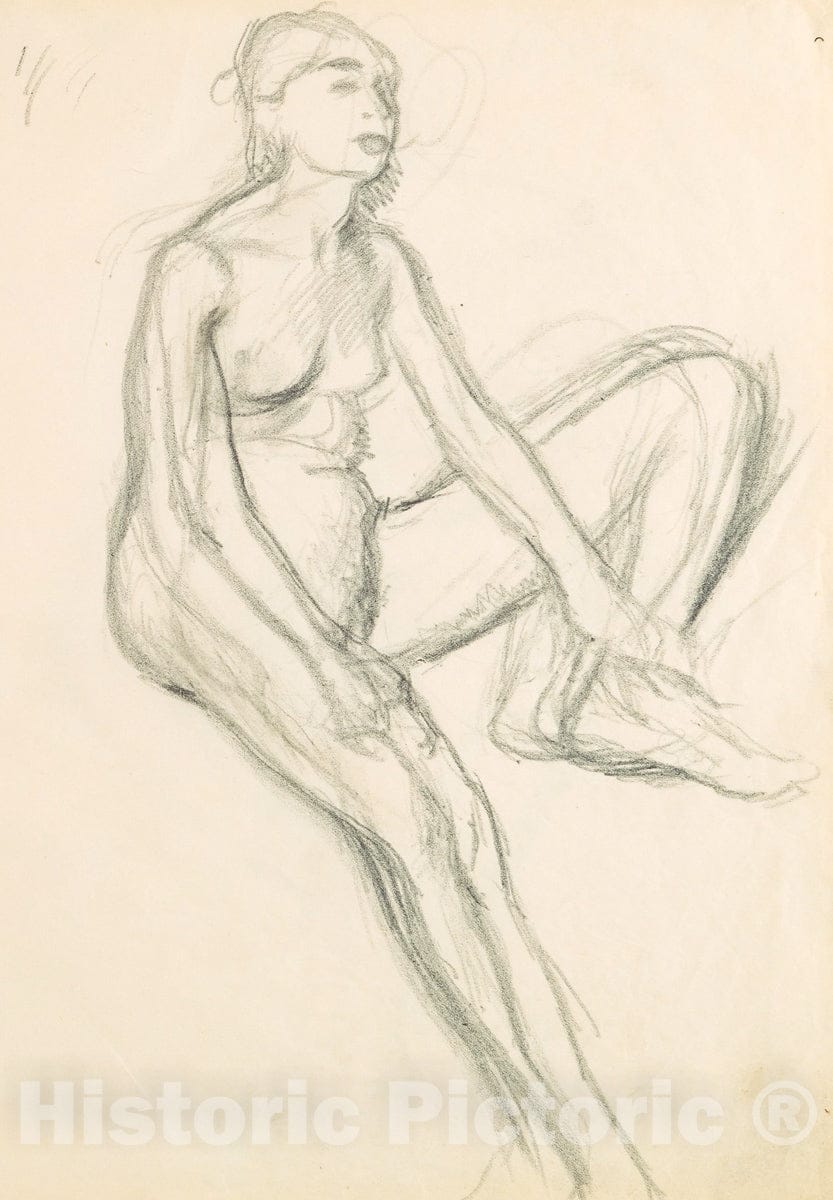Art Print : Edgar Degas - Album of Forty-five Figure Studies : Vintage Wall Art