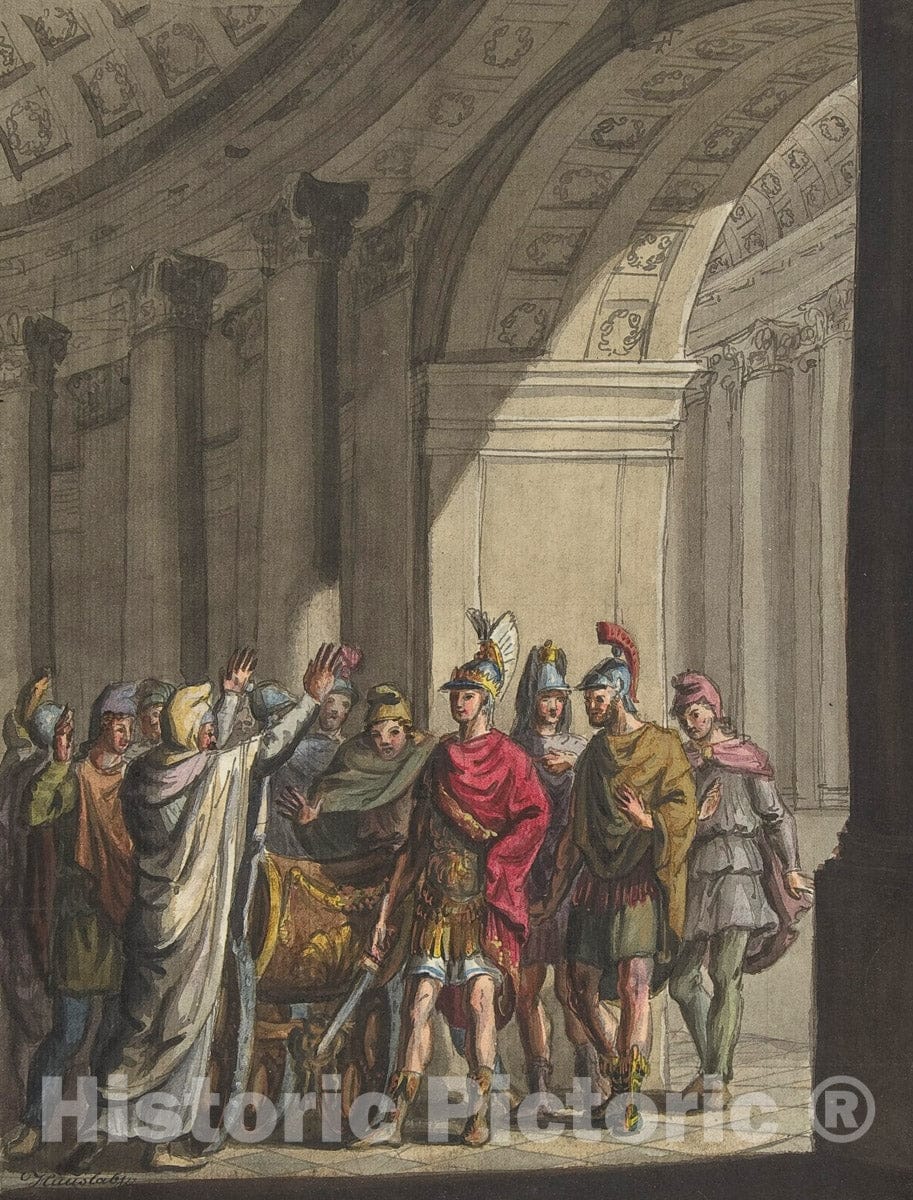 Art Print : Franz von Hauslab the Younger - Allegory of Victory of Russians over Napoleon's Army, from a poem by Cremes : Vintage Wall Art