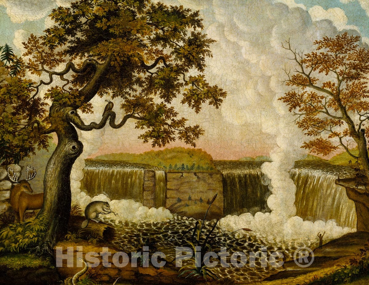 Art Print : Edward Hicks - The Falls of Niagara : Vintage Wall Art