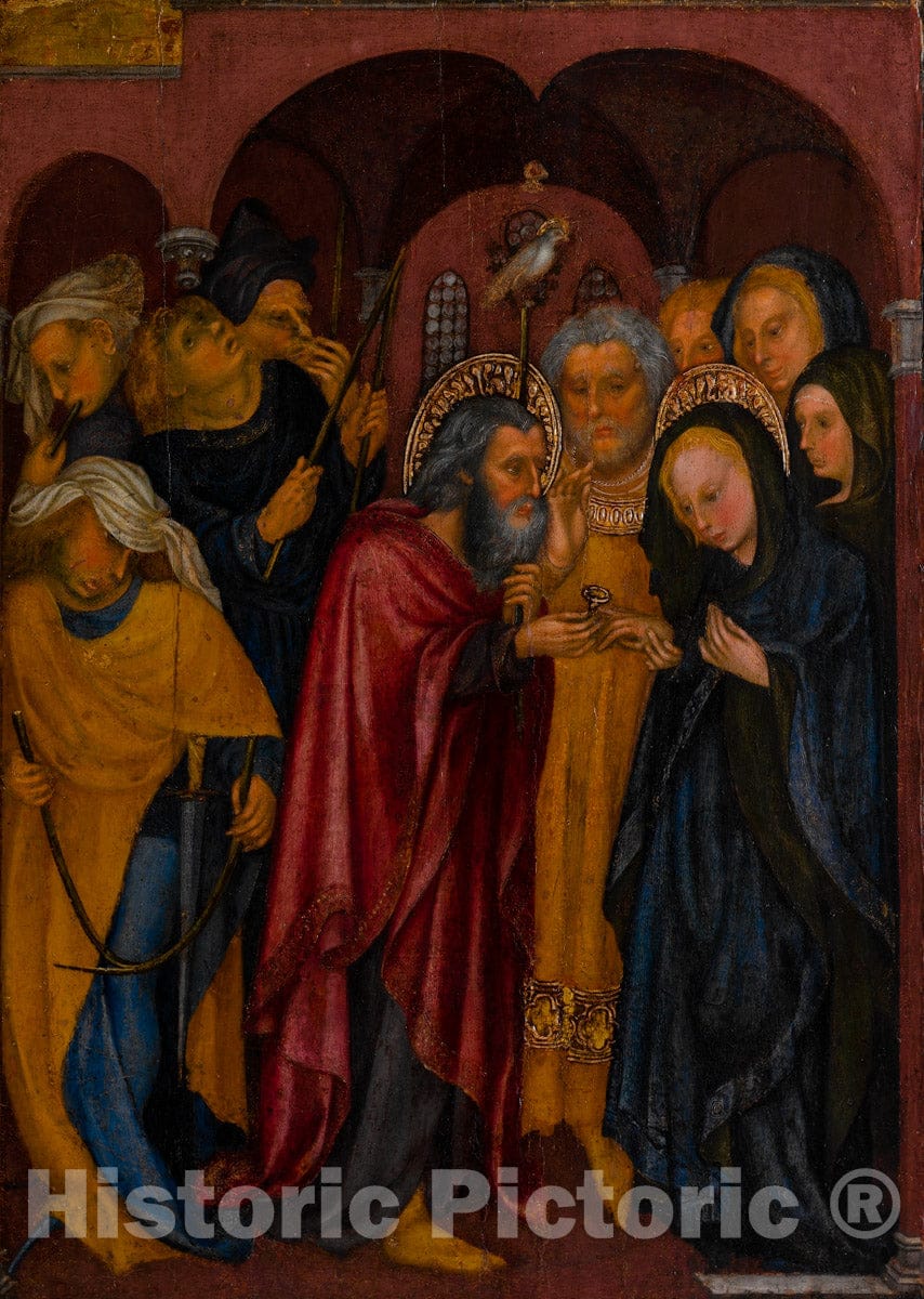 Art Print : Michelino da Besozzo - The Marriage of the Virgin : Vintage Wall Art