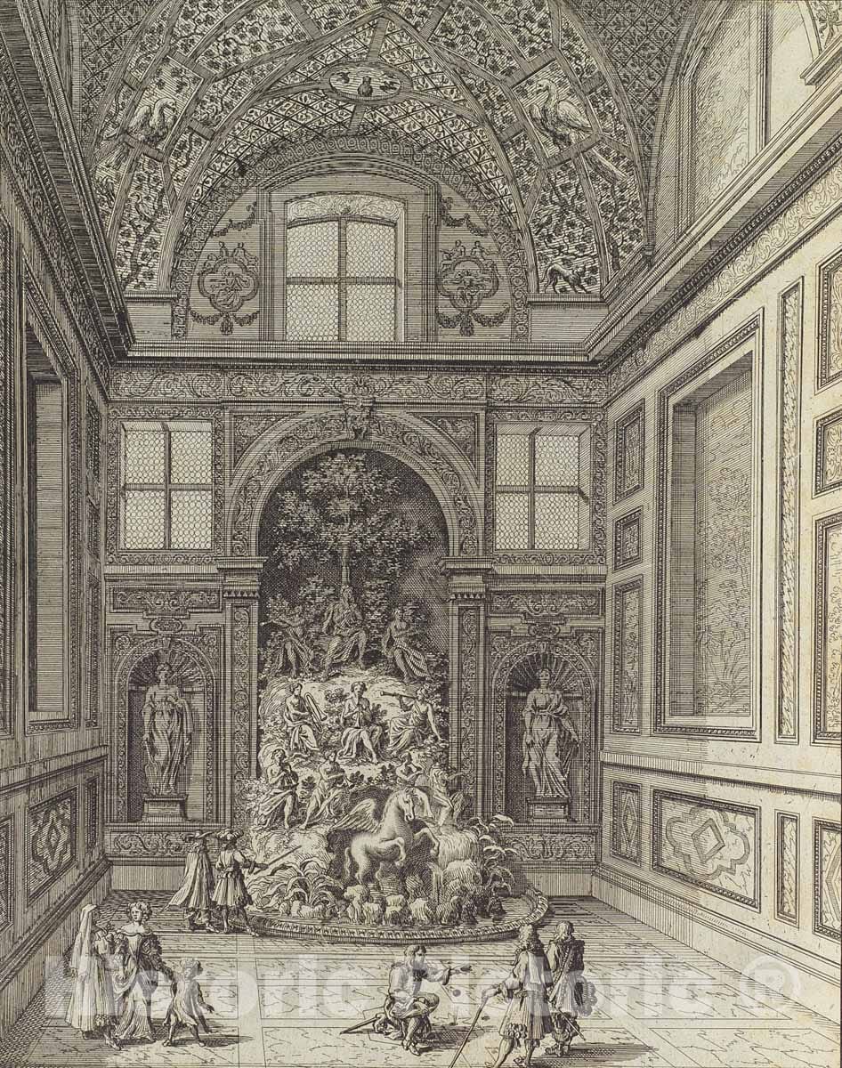 Art Print : Giovanni Battista Falda - Le Fontane delle Ville di Frascati nel Tusculano con li Loro Prospetti : Vintage Wall Art