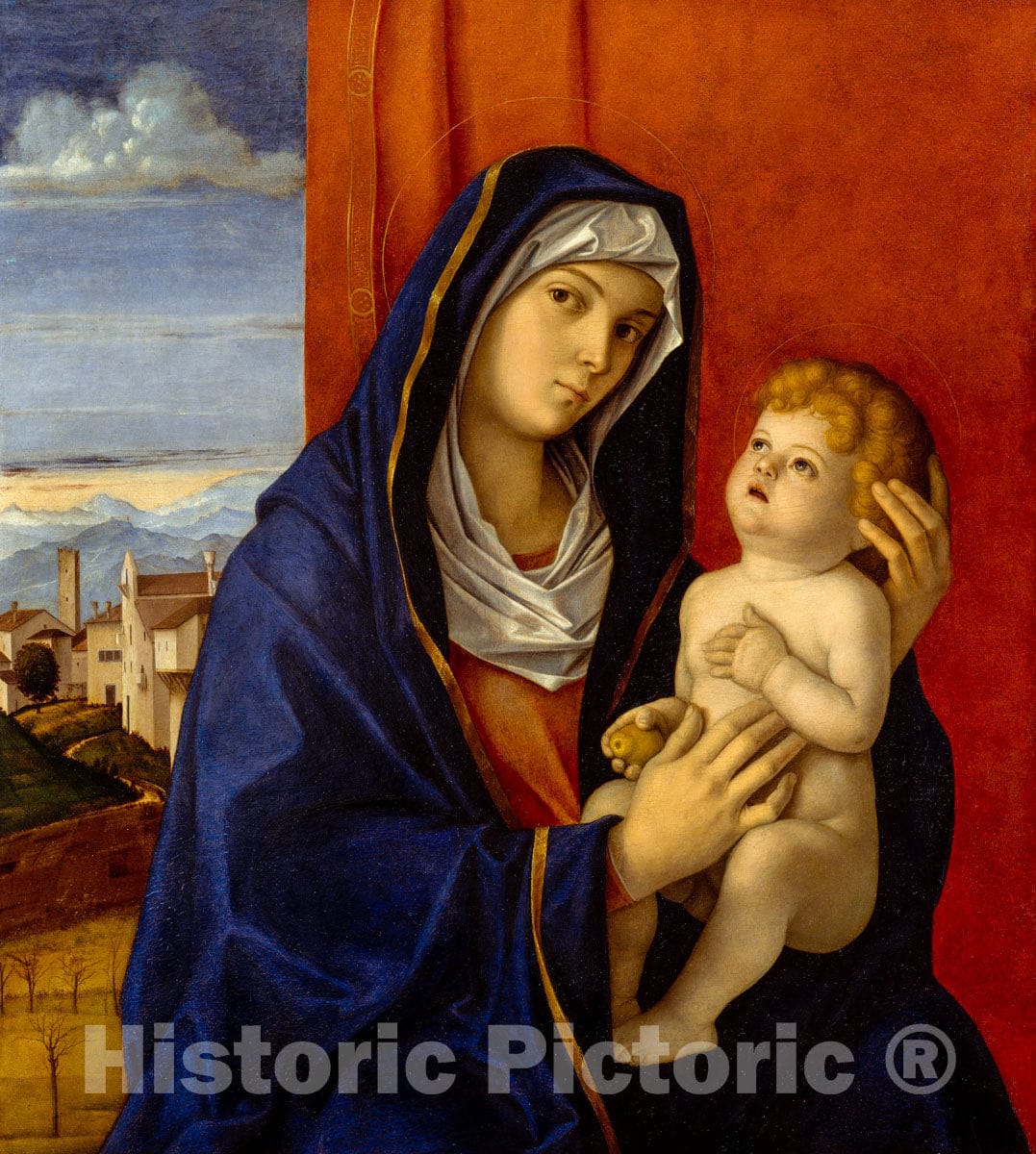 Art Print : Giovanni Bellini - Madonna and Child : Vintage Wall Art
