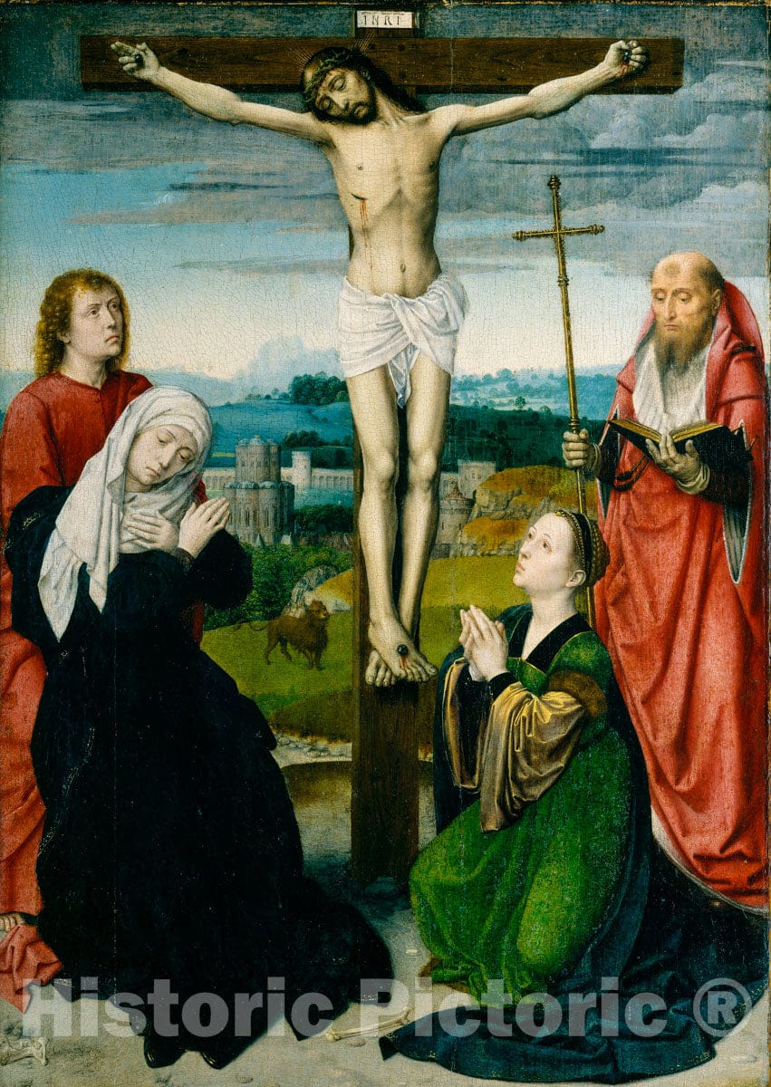 Art Print : Gerard David - The Crucifixion : Vintage Wall Art