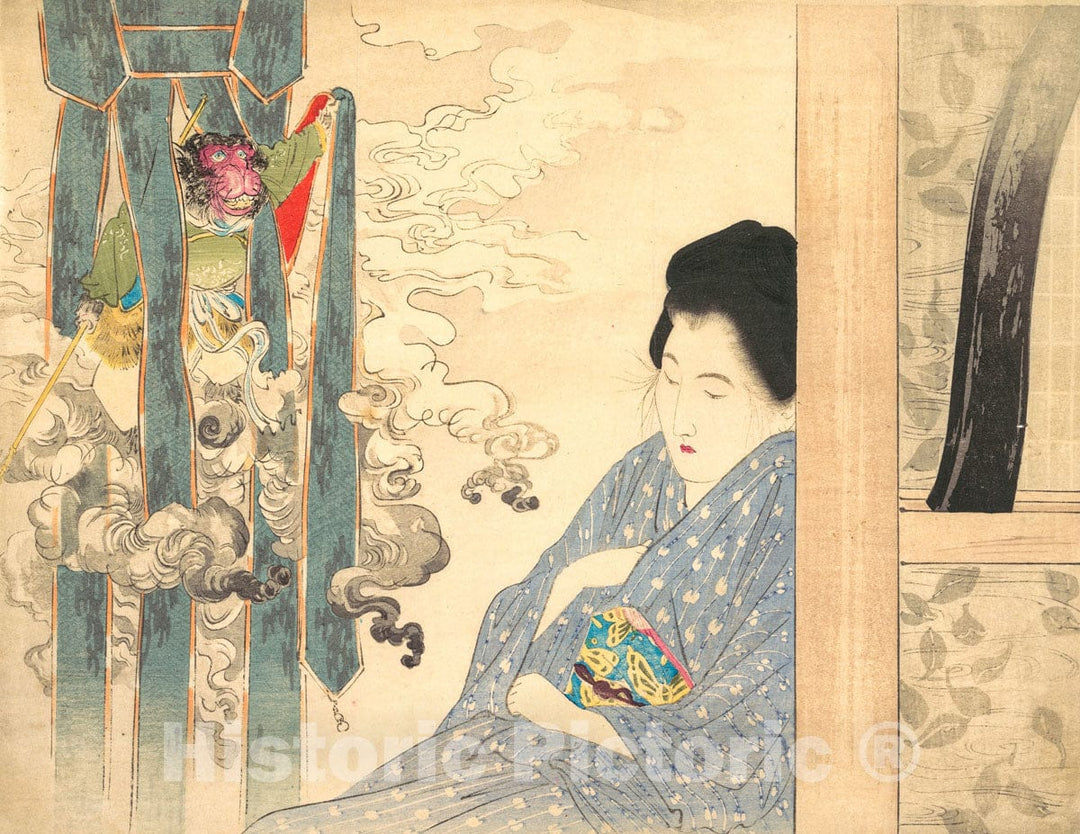 Art Print : Takeuchi Keish? - Frontispiece to "An Owl's Story" : Vintage Wall Art