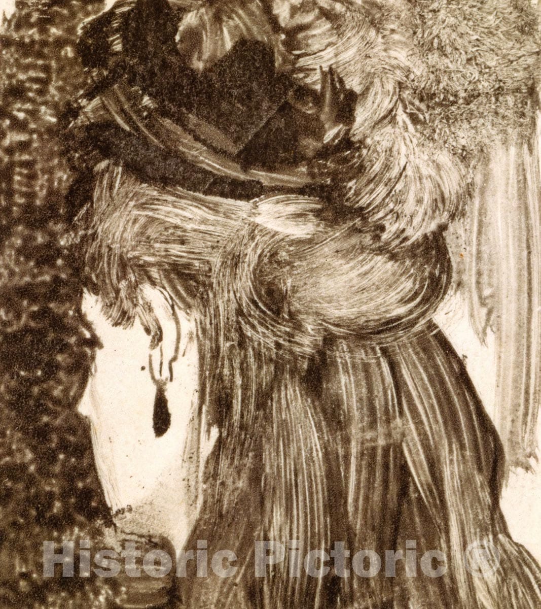 Art Print : Edgar Degas - The Jet Earring : Vintage Wall Art