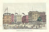 Art Print : Printing House Square "Park Row" City Hall Park, New York City, Shannon and Rogers, 1868, Vintage Wall Art