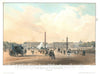 Art Print : View of Place de la Concorde, Paris, France, Arnout, 1844, Vintage Wall Art