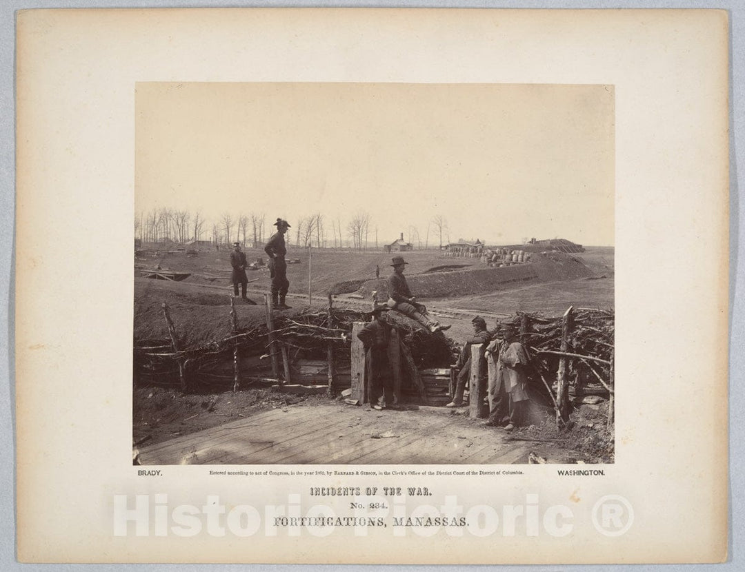 Photo Print : Barnard & Gibson - Fortifications, Manassas : Vintage Wall Art