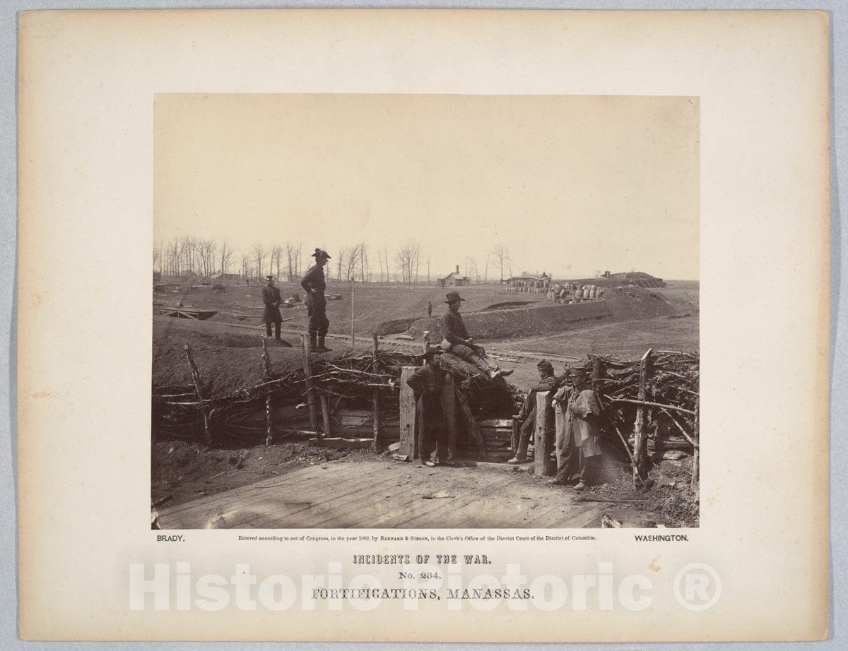 Photo Print : Barnard & Gibson - Fortifications, Manassas : Vintage Wall Art