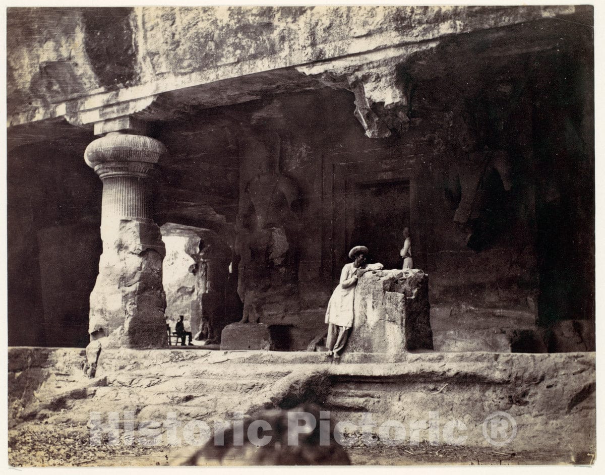 Photo Print : Francis Frith - Elephanta from Water Cave, Coombe Martin Bay, Watermouth : Vintage Wall Art