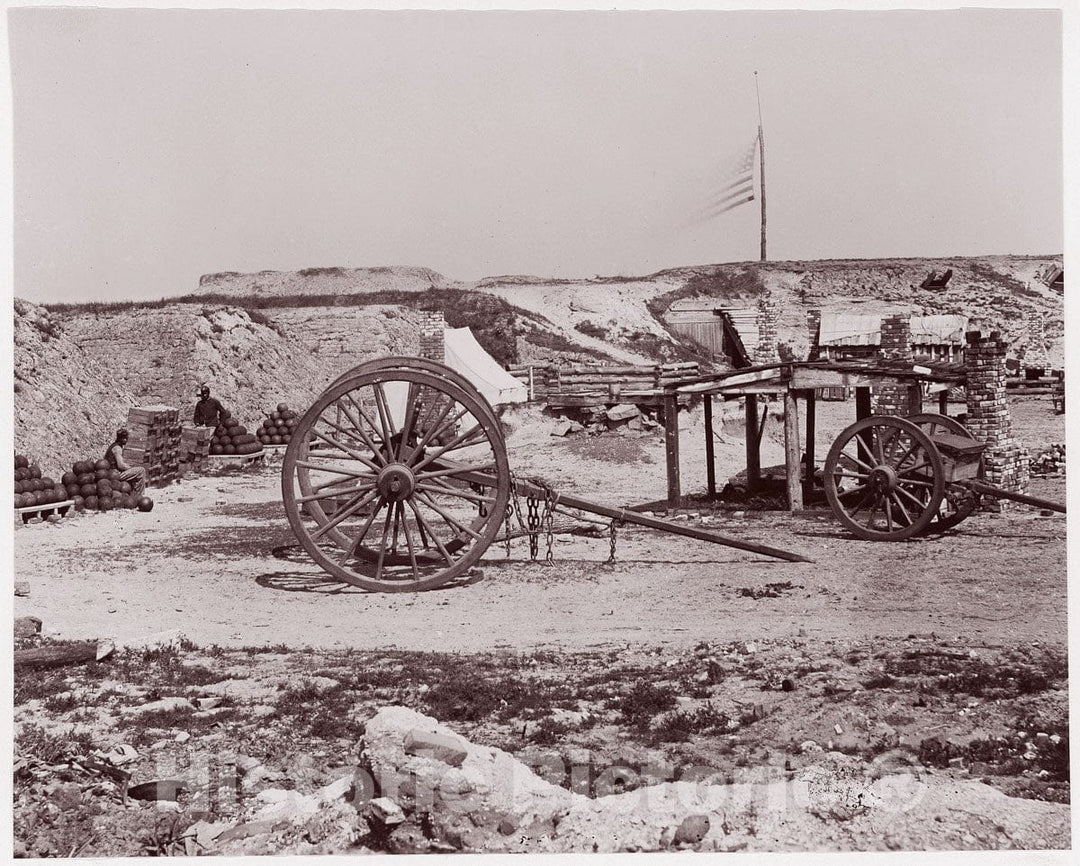 Photo Print : Formerly Mathew B. Brady - Fort Johnson, James Island, South Carolina : Vintage Wall Art