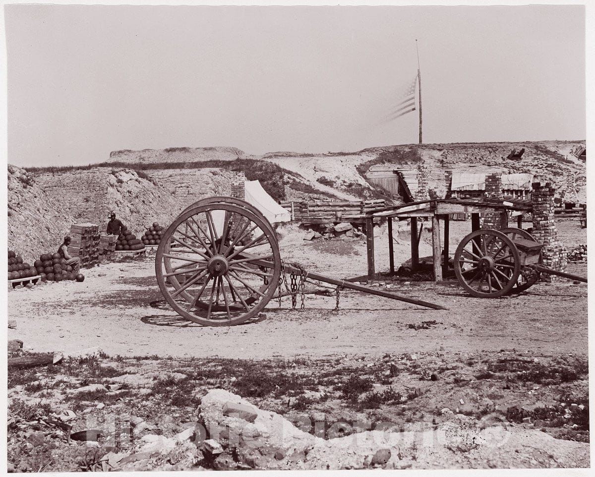 Photo Print : Formerly Mathew B. Brady - Fort Johnson, James Island, South Carolina : Vintage Wall Art
