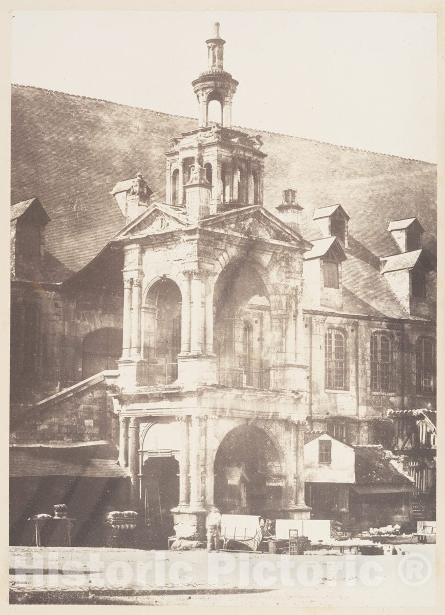 Photo Print : Edmond Bacot - Escalier de la Basse Vieille Cour, Rouen : Vintage Wall Art