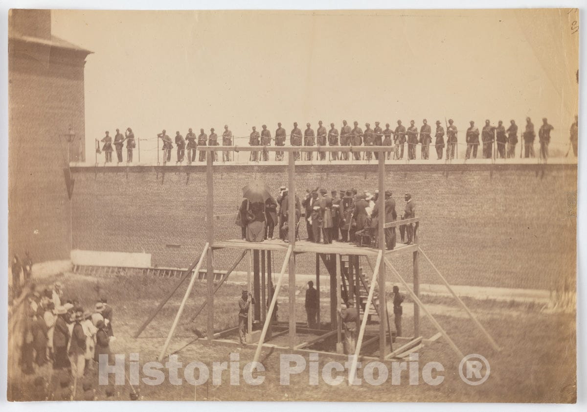 Photo Print : Alexander Gardner - Execution of The Conspirators : Vintage Wall Art
