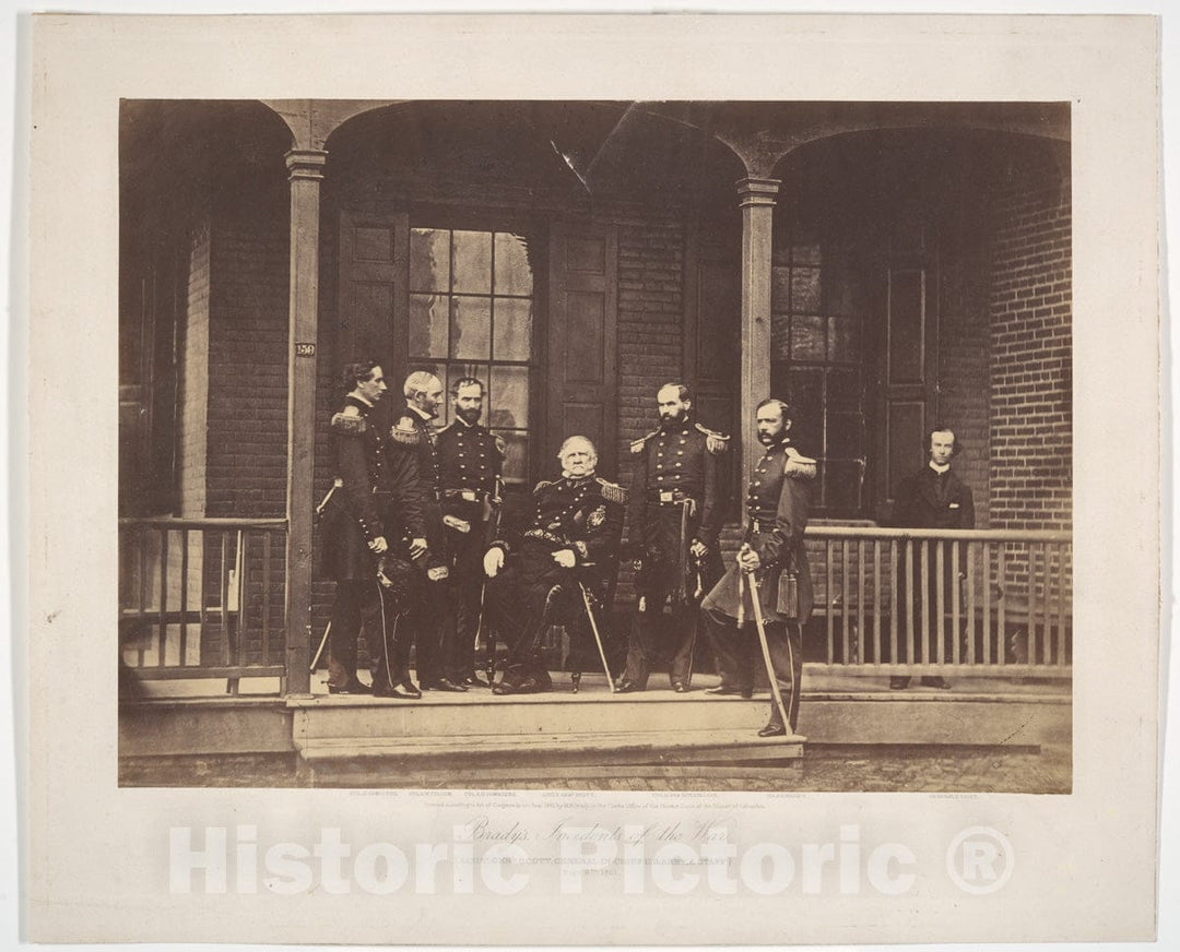 Photo Print : Mathew B. Brady - Lieutenent General Scott, General-in-Chief U.S. Army, Staff : Vintage Wall Art