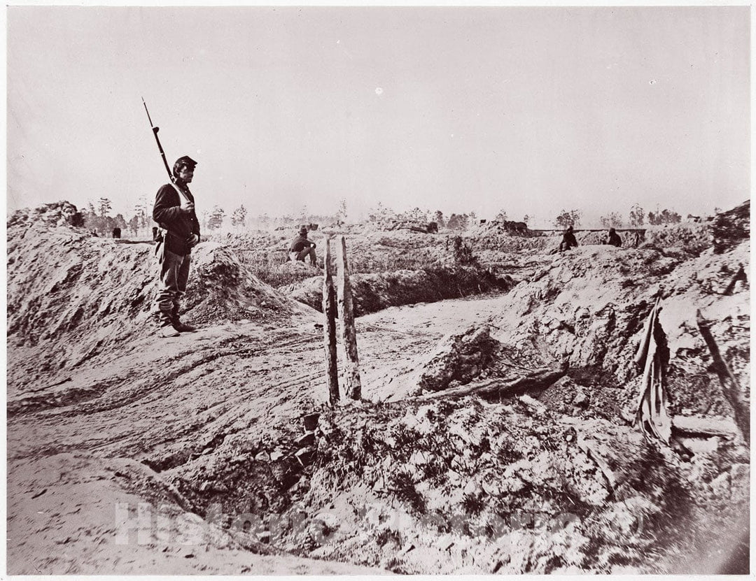 Photo Print : Timothy H. O'sullivan - Front of Petersburg Lines : Vintage Wall Art