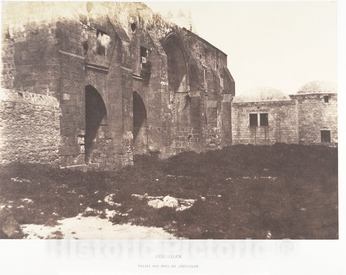 Photo Print : Auguste Salzmann - Jérusalem, Palais de Rois de Jérusalem, Vue générale : Vintage Wall Art