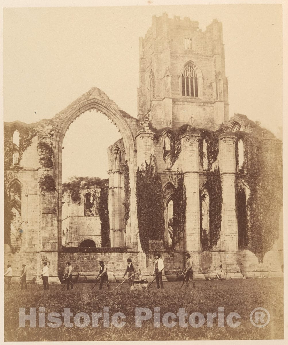 Photo Print : Joseph Cundall - Fountains Abbey. East Window and Tower : Vintage Wall Art