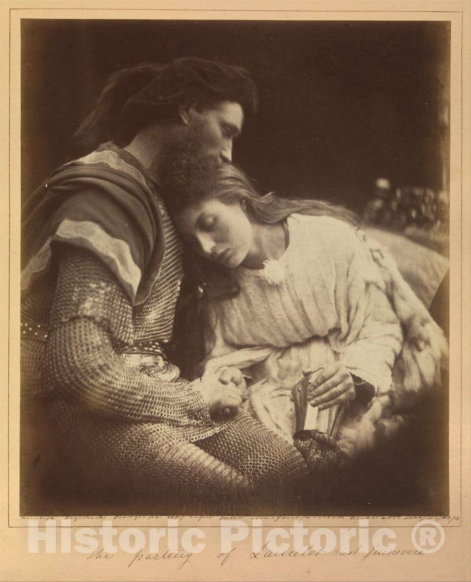 Photo Print : Julia Margaret Cameron - The Parting of Lancelot and Guinevere : Vintage Wall Art