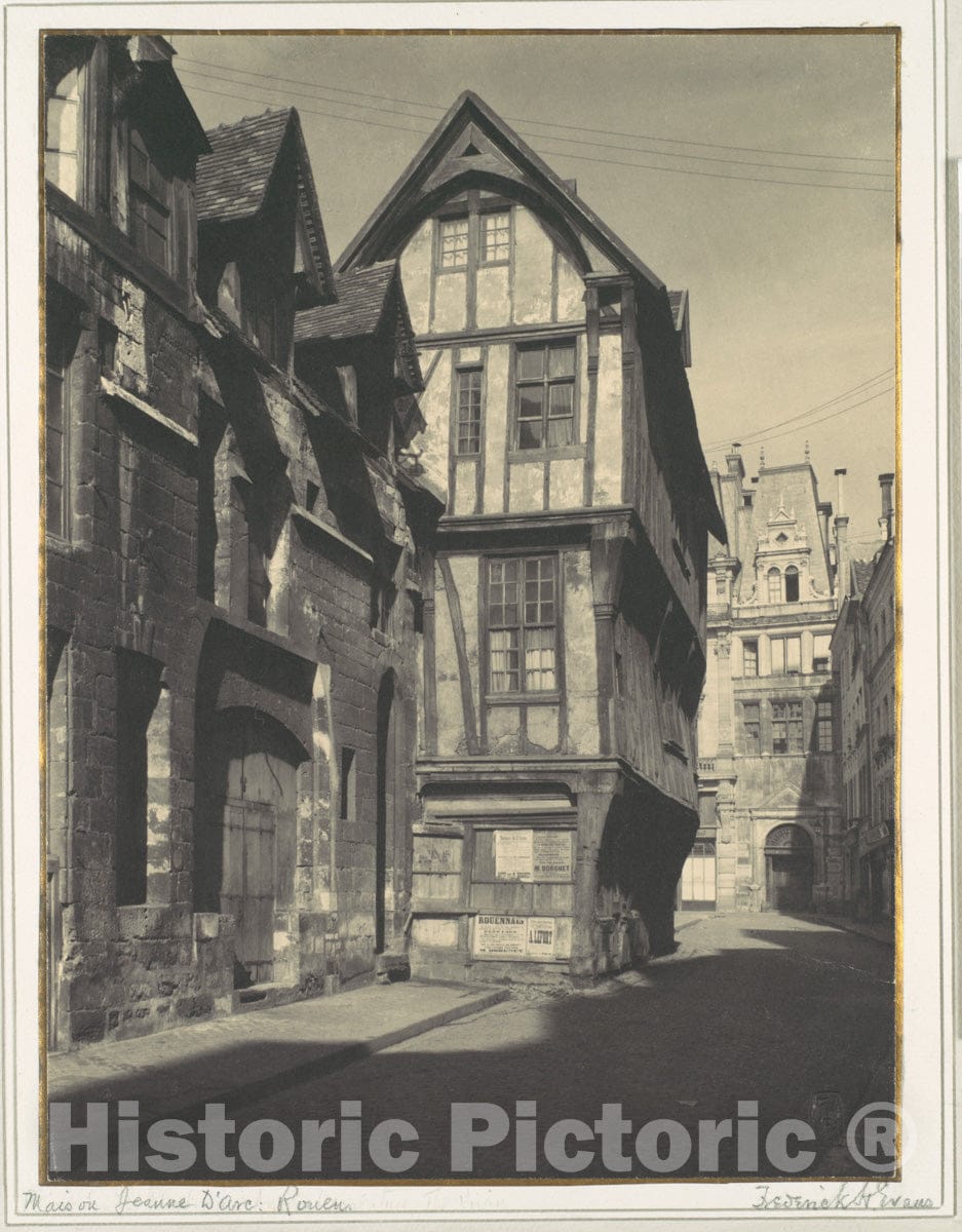 Photo Print : Frederick H. Evans - Maison Jeanne d'Arc, Rouen : Vintage Wall Art