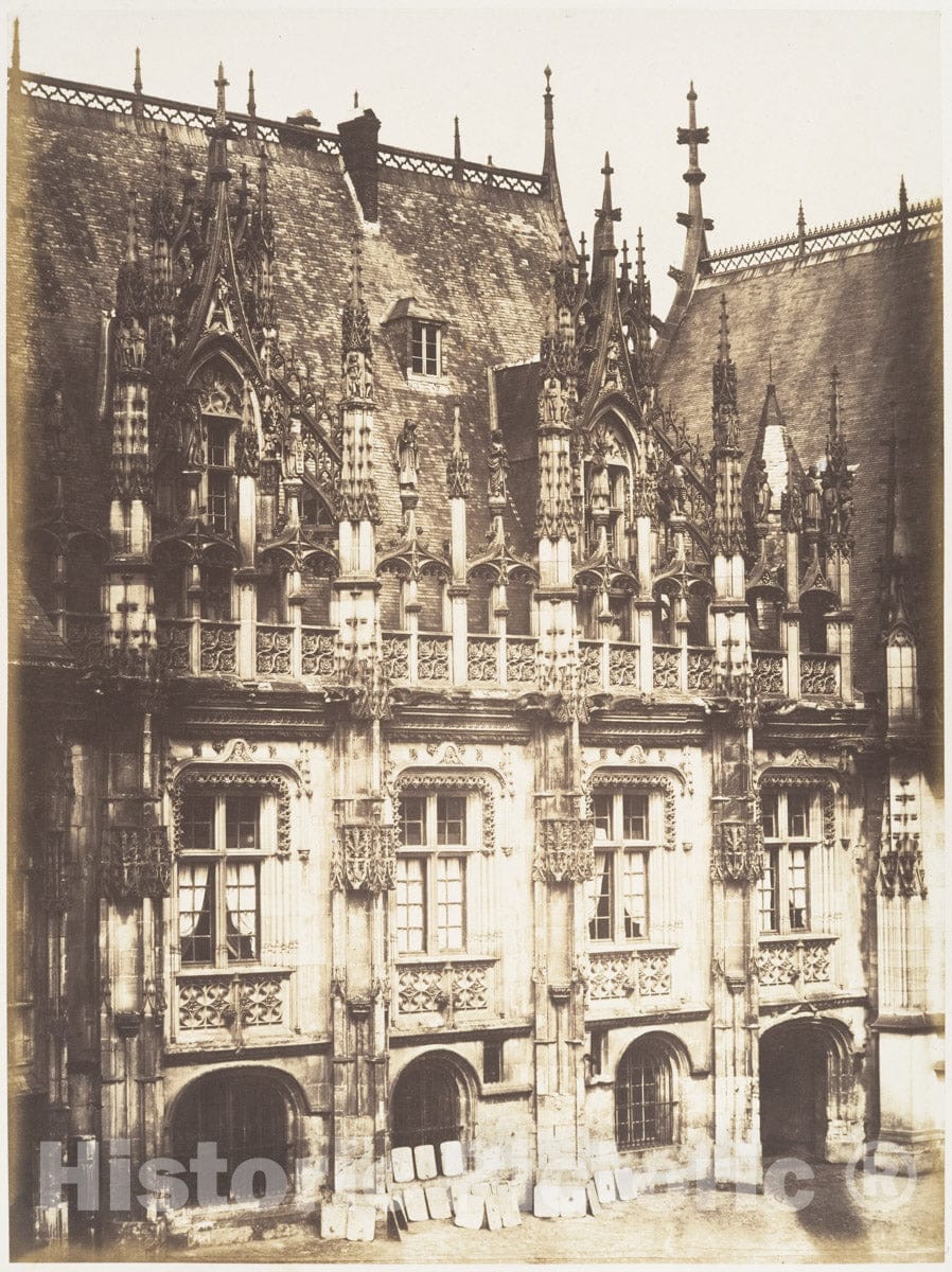 Photo Print : Edmond Bacot - Fragment du Palais de Justice, Rouen 2 : Vintage Wall Art