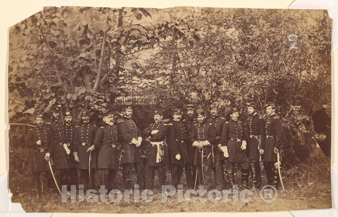 Photo Print : Alexander Gardner - General McClellan and Staff : Vintage Wall Art