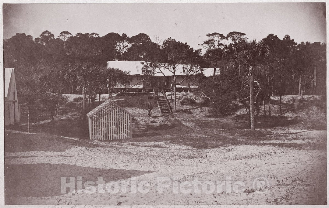 Photo Print : Gen. Q.A. Gillmore's Head Quarters - Folly Island, S.C. : Vintage Wall Art