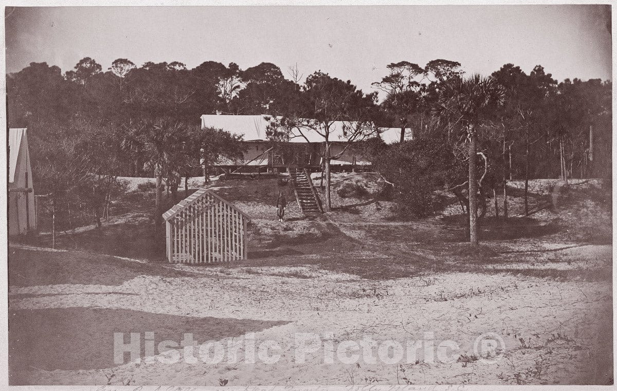Photo Print : Gen. Q.A. Gillmore's Head Quarters - Folly Island, S.C. : Vintage Wall Art