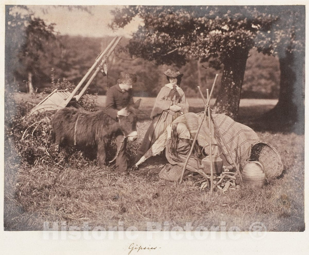 Photo Print : John Dillwyn Llewelyn - Gipsies : Vintage Wall Art