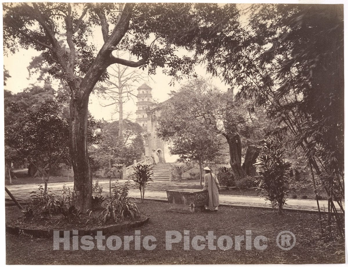 Photo Print : John Thomson - Garden at The English Consulate, Canton : Vintage Wall Art