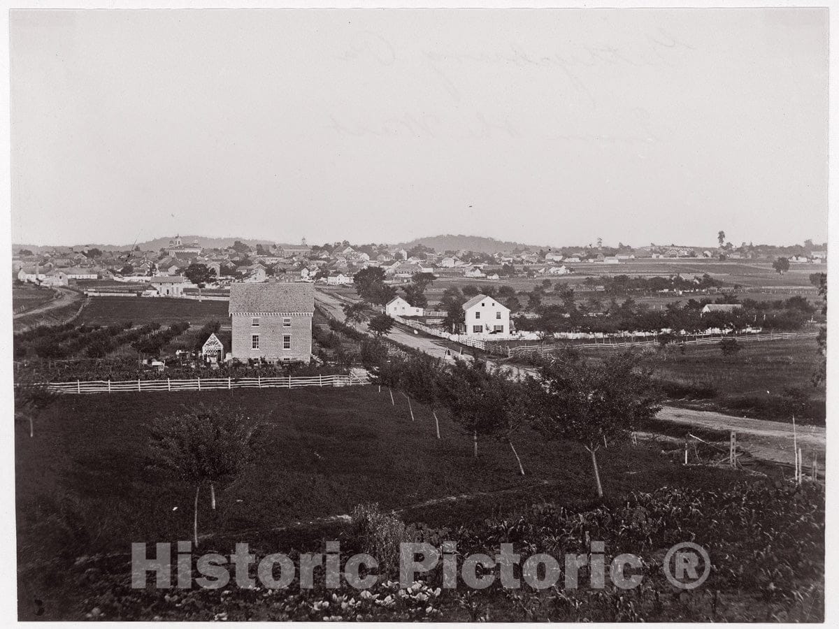 Photo Print : Formerly Mathew B. Brady - Gettysburg from The West : Vintage Wall Art